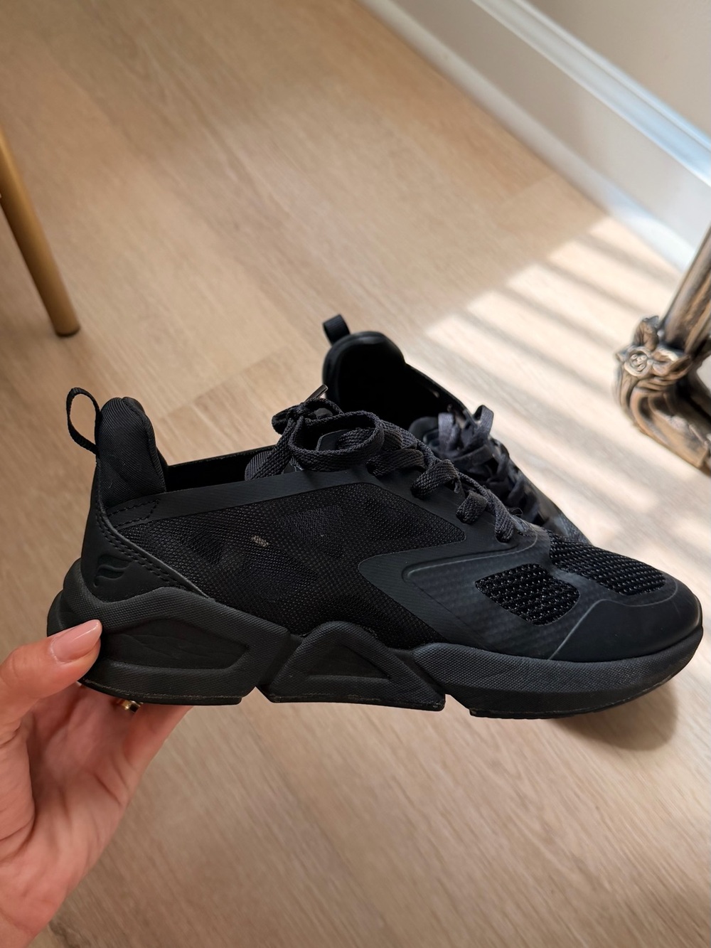 Black Athletic Mesh Sneakers